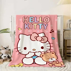 Kawaii Kitty Hello Coperta doppia Coperte da letto decorative per la scuola Decorazione della camera da letto di casa Copriletto per il divano Caldo inverno 1