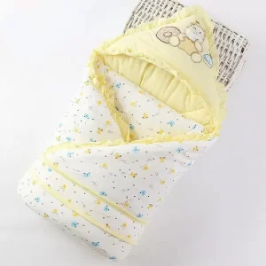 Coperta in cotone per neonato Coperta invernale calda con ricamo Coperta per fasce per bambini Busta per cartoni animati Coperte avvolgenti Trapunta per letto per bambina 1