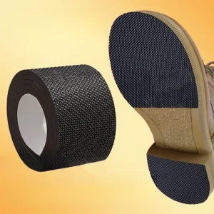 1 rotolo di adesivo per suola di scarpa spesso antiscivolo resistente all'usura - Tacco antiabrasione per una protezione più silenziosa dei tacchi grossi che cancellano il suono 1