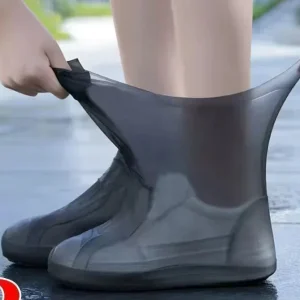1 paio di copriscarpe impermeabili in silicone, stivali da pioggia in gomma resistente ai labbra, copriscarpe, accessori per giornate di pioggia all'aperto 1