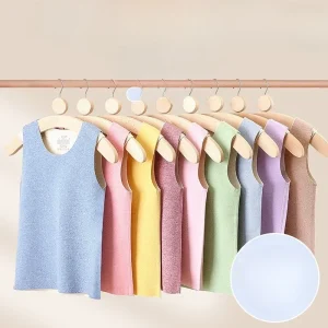 Gilet caldo per bambini Intimo senza pilling in tinta unita per ragazze Autunno Inverno Gilet attillato senza cuciture Abbigliamento interno per studenti 1