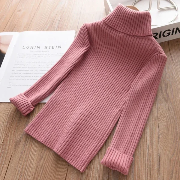 2025 Nuovo Maglione Per Bambini Maglioni Autunno Ragazze Maglioni A Collo Alto 1-9 Anni Neonati maschi Pullover Inverno Lavorato A Maglia Che Basa Ragazzi Maglioni 6