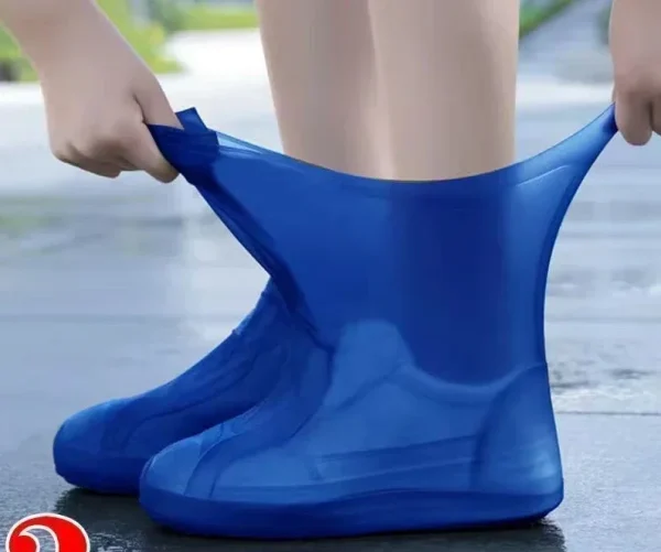 1 paio di copriscarpe impermeabili in silicone, stivali da pioggia in gomma resistente ai labbra, copriscarpe, accessori per giornate di pioggia all'aperto 5