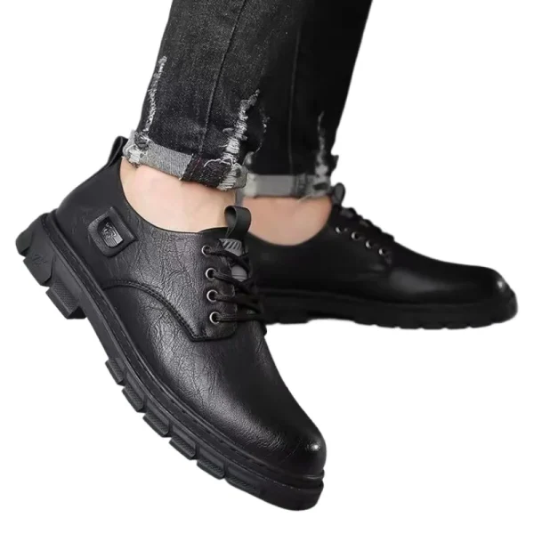 Uomo nuove scarpe in pelle con suola morbida scarpe da passeggio antiscivolo all'aperto calzature Casual leggere da lavoro abbigliamento da lavoro Comfort scarpe maschili alla moda 5