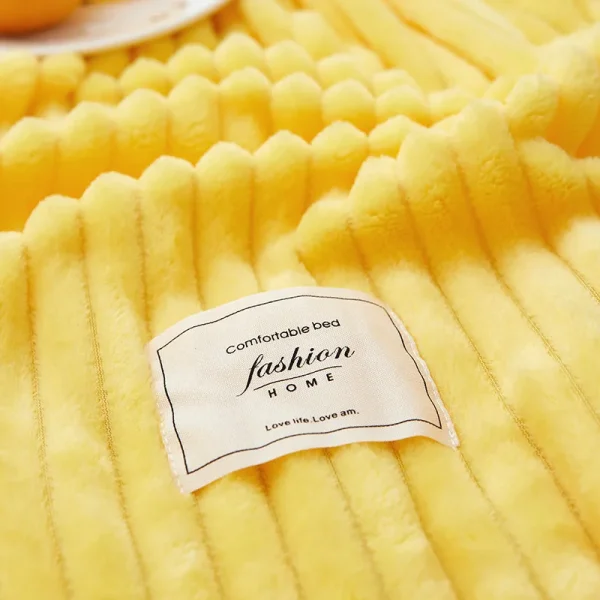 Coperta pelosa a righe Napping copriletti morbidi in velluto al latte 1 pz lenzuola termiche calde multiuso per letto matrimoniale singolo e divano singolo 3
