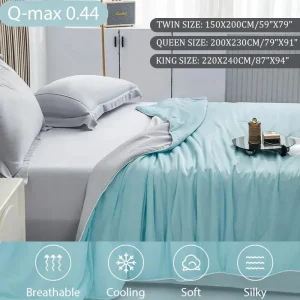 Coperta rinfrescante per letto Piumino setoso per aria condizionata Trapunta estiva leggera rinfrescante con tessuto freddo e rinfrescante a doppio lato 1