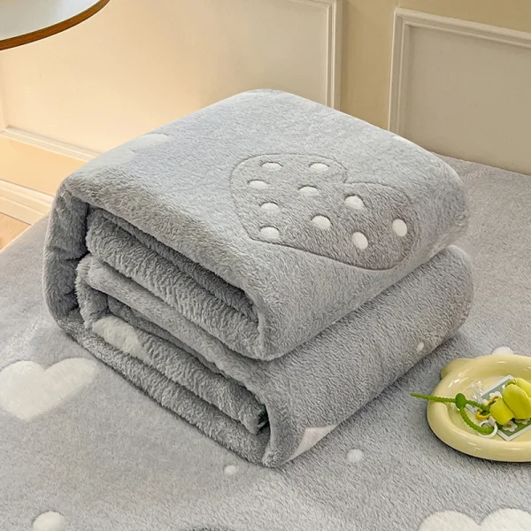 Coperta arricciata multifunzionale in velluto con fiocco di neve 1 pezzo 100/120/150/180/200 cm leggera, traspirante, morbida e delicata sulla pelle 3