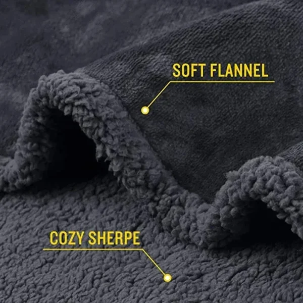 Coperta di lusso per coppia shaggy: coperta calda ispessita impermeabile invernale per divano, letto, pisolino |   Design confortevole 5