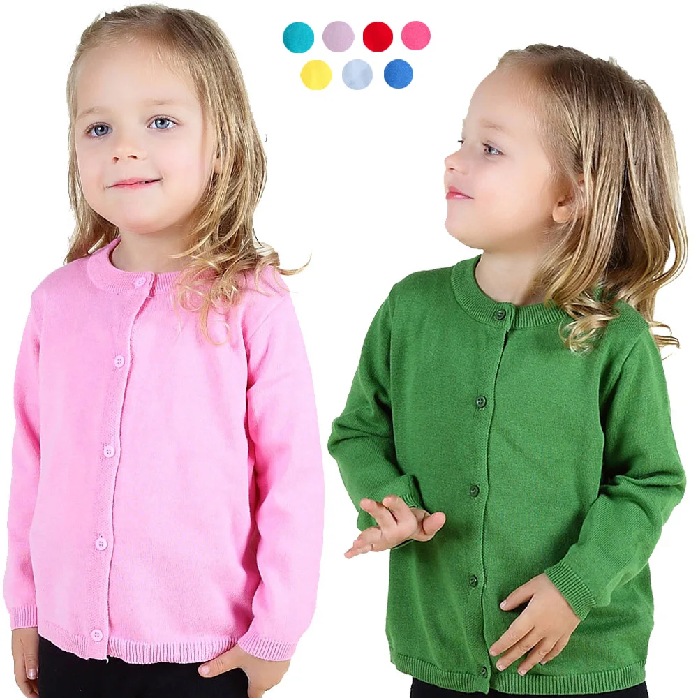 Cardigan maglione rosso per bambini Vestiti per bambini Cardigan scolastico per bambina in cotone Maglieria per ragazze coreane Abbigliamento infantile Bebe 2