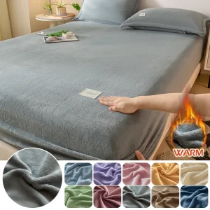 Nuovo coprimaterasso termico in velluto, lenzuola in tessuto felpato per l'inverno, copriletto, set di lenzuola per letto singolo matrimoniale king size 1