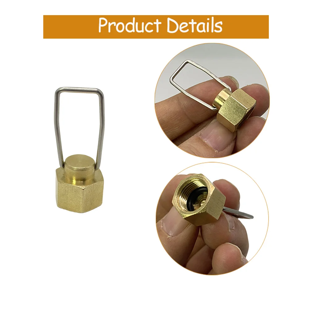 Tappo per fornello da campeggio esterno Accessori per gas Serbatoio del gas piatto Tappo anti-perdite Tappo di blocco della linea di collegamento del gas liquefatto Tappo del serbatoio del gas 2