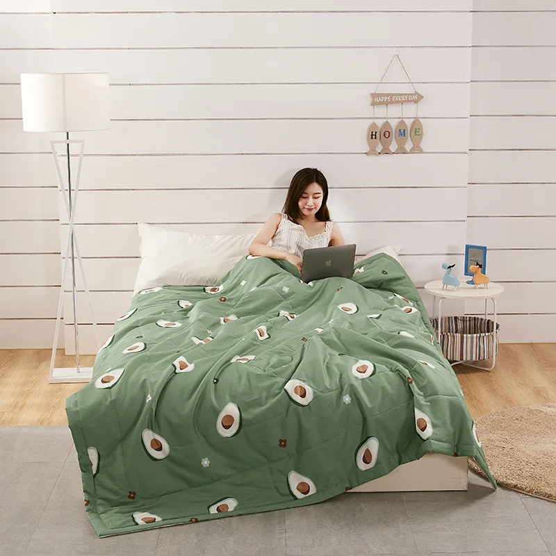 Trapunte in cotone estivo 2022 trapunte sottili per aria condizionata trapuntate morbide e traspiranti coperte per pisolino da ufficio copriletto e copriletti trapuntati 3