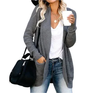 Cardigan da donna moda autunno maglione lavorato a maglia Harajuku giacca basic Ropa Mujer capispalla cappotto sottile streetwear nuovo abbigliamento donna 1