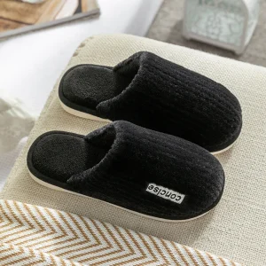 Pantofole da interno Donna Uomo Autunno Inverno Suola spessa Casa Scarpe di pelliccia calde Coppie Casa Pantofole in cotone da uomo antiscivolo di grandi dimensioni 1