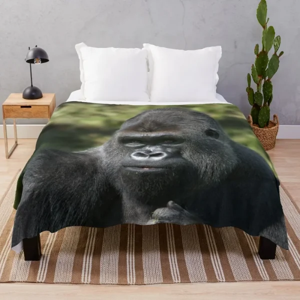 Gorilla Throw coperta muscle Animal King Kong decorativo morbido caldo accogliente flanella peluche getta coperte per biancheria da letto divano divano 2