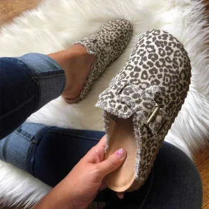 Zoccoli da donna in tela con punta chiusa, pantofole scorrevoli con pedana in sughero, sandali Birken con frange rifinite e stampa alla moda da donna 1