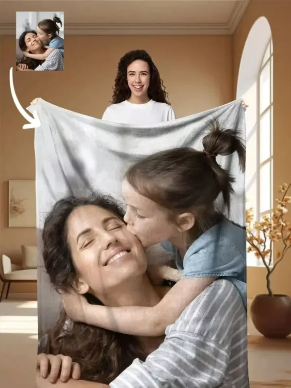 1 pezzo di coperta personalizzata con immagini di carica Coperta di flanella fai-da-te - Foto calde personalizzate, regalo perfetto per uomini e donne 1