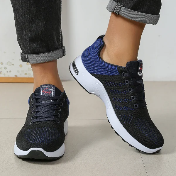 Scarpe da corsa stringate super traspiranti alla moda da uomo - Comfort antiscivolo, resistente e con cuscino - Scarpe da ginnastica alla moda da uomo 4
