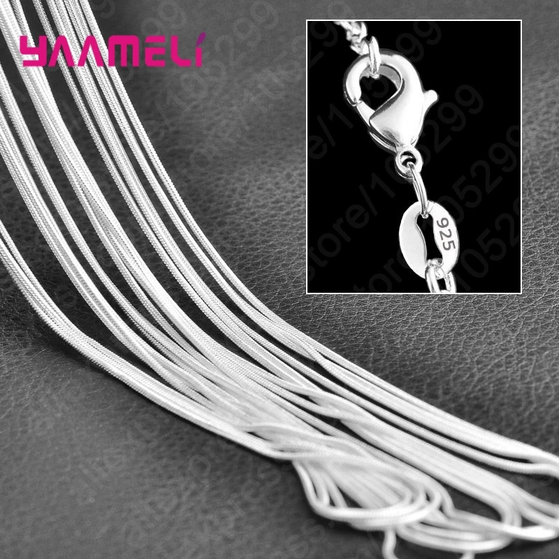 5 pezzi in vero argento sterling 925 da donna, uomo, catene, collana, componenti di gioielli all'ingrosso, creazione di accessori per ciondolo 6