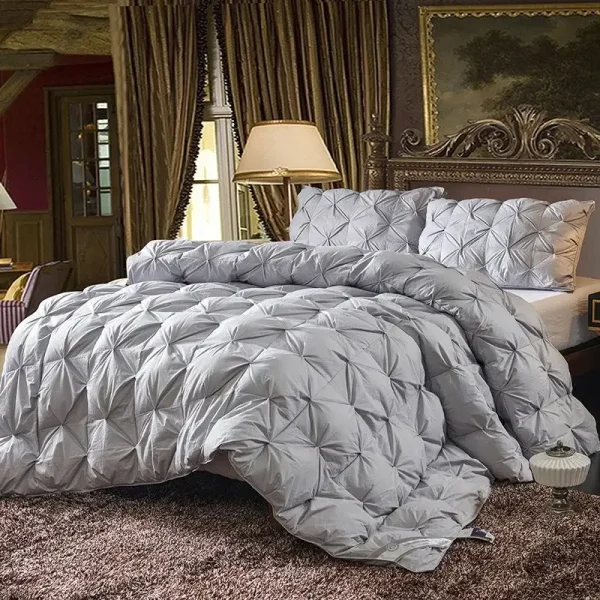 Piumino morbido in piuma d'oca Coperta di lusso King Queen Dimensioni doppie Piumino per biancheria da letto Trapunta super calda a forma di pane 4