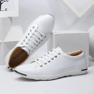 Scarpe in pelle da uomo Plus Size 48 scarpe in pelle da uomo scarpe da uomo di design semplice Sneakers stringate classiche traspiranti 1
