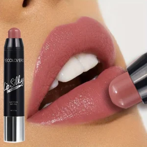 Matita per rossetto opaco Impermeabile a lunga durata Tazza antiaderente Tinta per labbra Tinta cosmetica Penna per rossetto nudo Trucco Maquillage 1