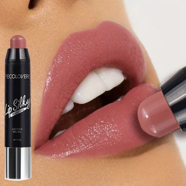 Matita per rossetto opaco Impermeabile a lunga durata Tazza antiaderente Tinta per labbra Tinta cosmetica Penna per rossetto nudo Trucco Maquillage 1