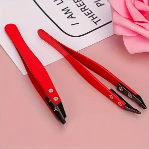 Pinzette a punta in ceramica con zirconia Pinzette in acciaio inossidabile con punte inclinate Bordi Sopracciglia Barba Pinzette per ciglia per capelli 1