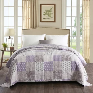 1PC Trapunta colorata Copriletto Patchwork Design reversibile Copriletto Coperta trapuntata Letto matrimoniale imbottito Tessili per la casa trapuntati 1