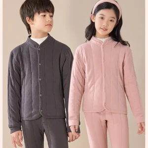 Top pantaloni invernali inverno biancheria intima per adolescenti bambini caldi sleep abbigliamento 1