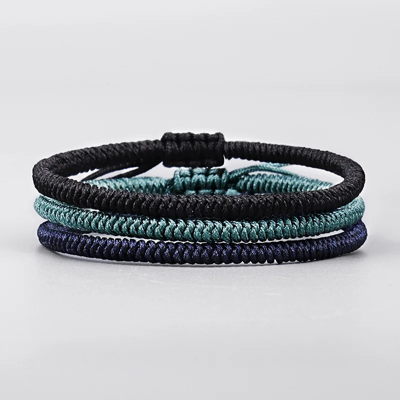 Braccialetti e braccialetti con filo tibetano, amore buddista tibetano, portafortuna, per donna, uomo, nodi fatti a mano, braccialetto di corda Budda 1