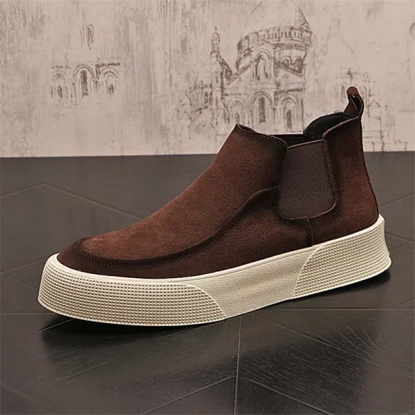 2025 inverno Chelsea Trend stivaletto da uomo a punta Slip On scarpe Casual mocassini appartamenti calzature sportive da passeggio Zapatillas Hombre 5