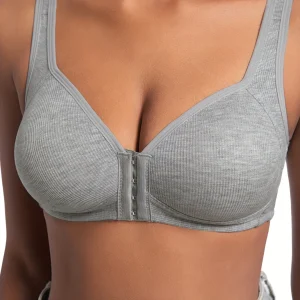Reggiseno da donna Chiusura frontale senza ferretto Tinta unita Coppe fisse a copertura totale Più considerate per persone di mezza età e anziane individuali 1