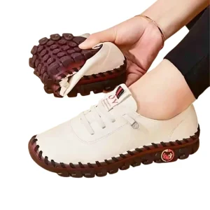 Scarpe da ginnastica Scarpe da donna Mocassini Stringate in pelle piatte Nuova primavera Casual comode scarpe da mamma Mujer Zapatos Chaussure Femme 1