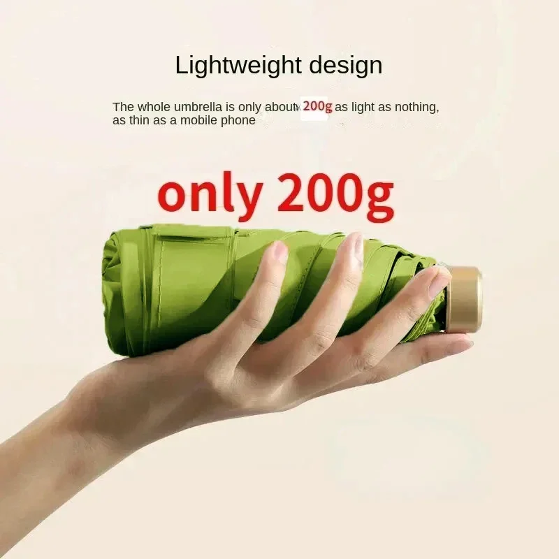 1Pc 55% di sconto Mini Ombrellone Tasca Ombrello da pioggia Vinile Pieghevole Protezione UV dai raggi ultravioletti Parasole Tasca Parasole Capsula 4