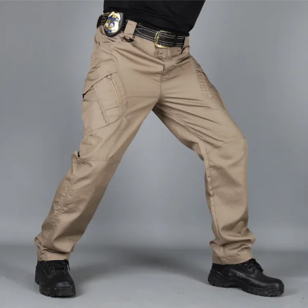 Pantaloni tattici militari Cargo da uomo Pantaloni impermeabili Pantaloni casual Pantaloni da lavoro multitasche resistenti all'usura da uomo 4