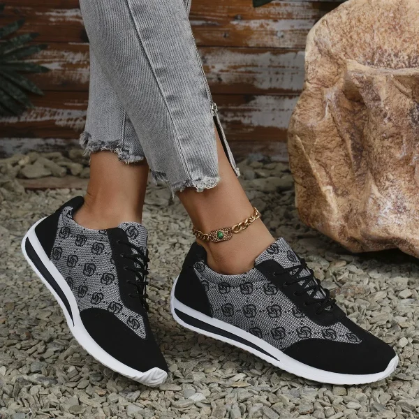 Primavera ed estate donna designer bocca traspirante cinturino incrociato sneakers piatte comode scarpe da ginnastica casual da passeggio Zapatos De Mujer 5