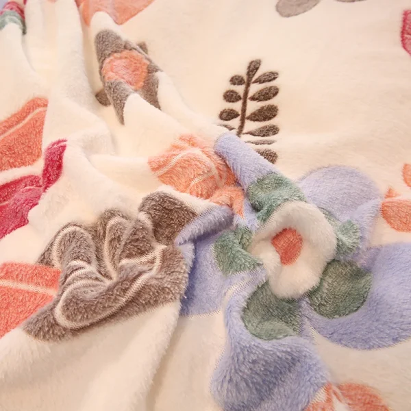 1 pz Copripiumino in pile corallo caldo per l'inverno Fiore stampato Spessore housse de couette Coperta morbida in flanella dekbedovertrek 240x220 2