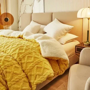 Copripiumino caldo Coperta a doppio uso Coperta invernale calda in cashmere artificiale Morbida e accogliente Copripiumino in pile Coperte in peluche per letti 1