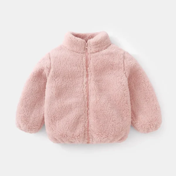 1 pz Ragazzi Ragazze Cappotto autunnale Bambini Giacca invernale in pile termico Cappotti per bambini Capispalla in velluto a doppia faccia Vestiti caldi per bambini 2
