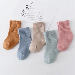 6 paia/set Neonato Ragazzo Ragazza Calzino di Cotone Solido Morbido Infantile Calzini Del Bambino per le Ragazze Dei Ragazzi Primavera Autunno Calzino Del Bambino 0-12 Mesi 1