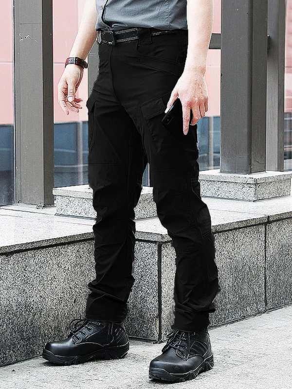 Pantaloni tattici multifunzionali da esterno da uomo, pantaloni sportivi da trekking multitasche per esterni, idrorepellenti, resistenti all'usura 2