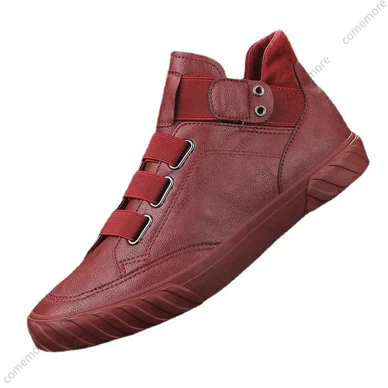 Scarpe in pelle da uomo Tendenza coreana Comodo mocassino Moda britannica Scarpe da ginnastica alte da uomo Nuovi mocassini Zapatos De Hombre 5