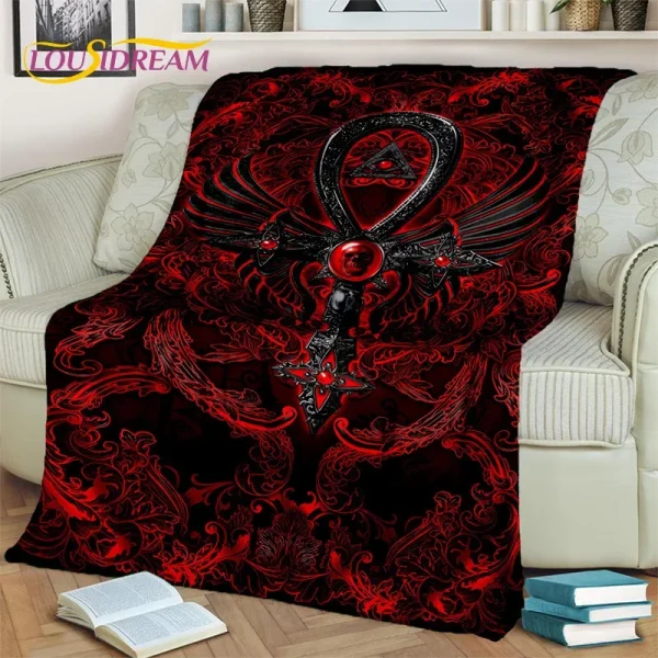 Viking Norse mitologia Fenrir Crow coperta, flanella coperta per la casa camera da letto divano letto Picnic ufficio escursionismo tempo libero pisolino regalo 4