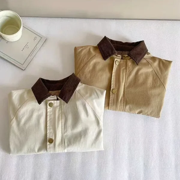 Moda neonata ragazzo cargo trench giacca bambino bambino patchwork cappotto primavera autunno spolverino abbigliamento per bambini 1