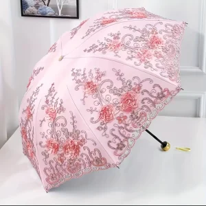 1 pezzo di ombrellone antigraffio con bordi in pizzo retrò, ombrellone da sposa, ombrellone regalo, più colori disponibili, adatto per fotografia di viaggio, ombrellone festivo, ombrellone per la stagione di nozze 1