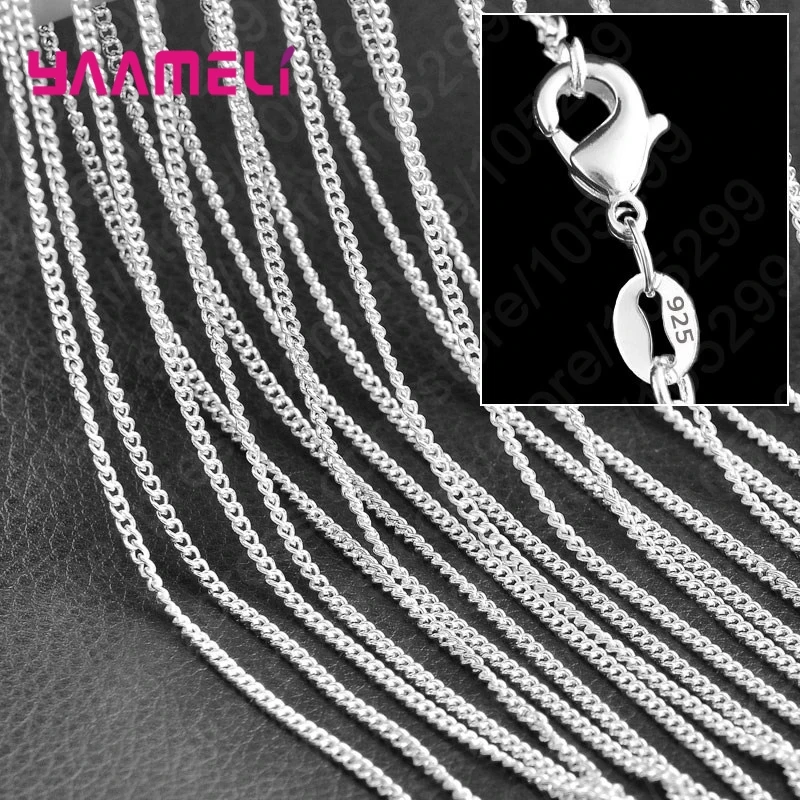 5 pezzi in vero argento sterling 925 da donna, uomo, catene, collana, componenti di gioielli all'ingrosso, creazione di accessori per ciondolo 3