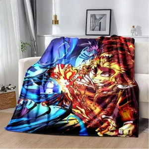 Rengoku Kyoujurou Demon Slayer Personaggio Anime Coperta Leggera Confortevole Morbida Traspirante Coperta Ultra Calda Biancheria da Letto da Viaggio 1