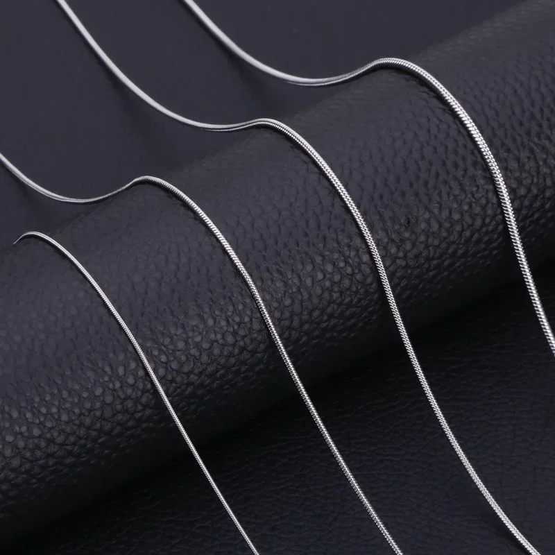 vendita all'ingrosso 1/2mm argento sterling 925 gioielli da donna collana a catena di serpente per uomo semplice catena di base accessori moda hip hop 5