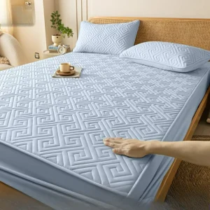Coprimaterasso spesso in cotone impermeabile, copriletto regolabile traspirante, adatto per la camera da letto, addensato invernale 1